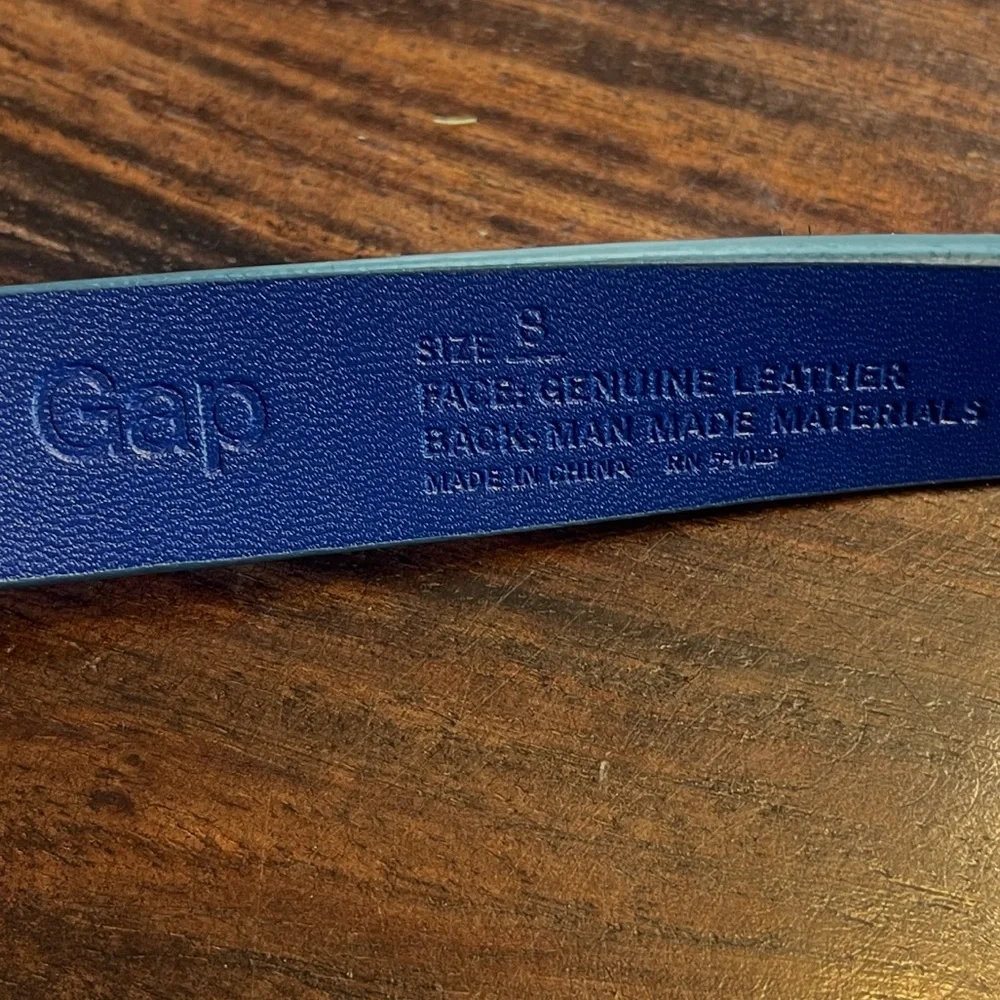 GAP Blue and Black Belt with Gold Buckle